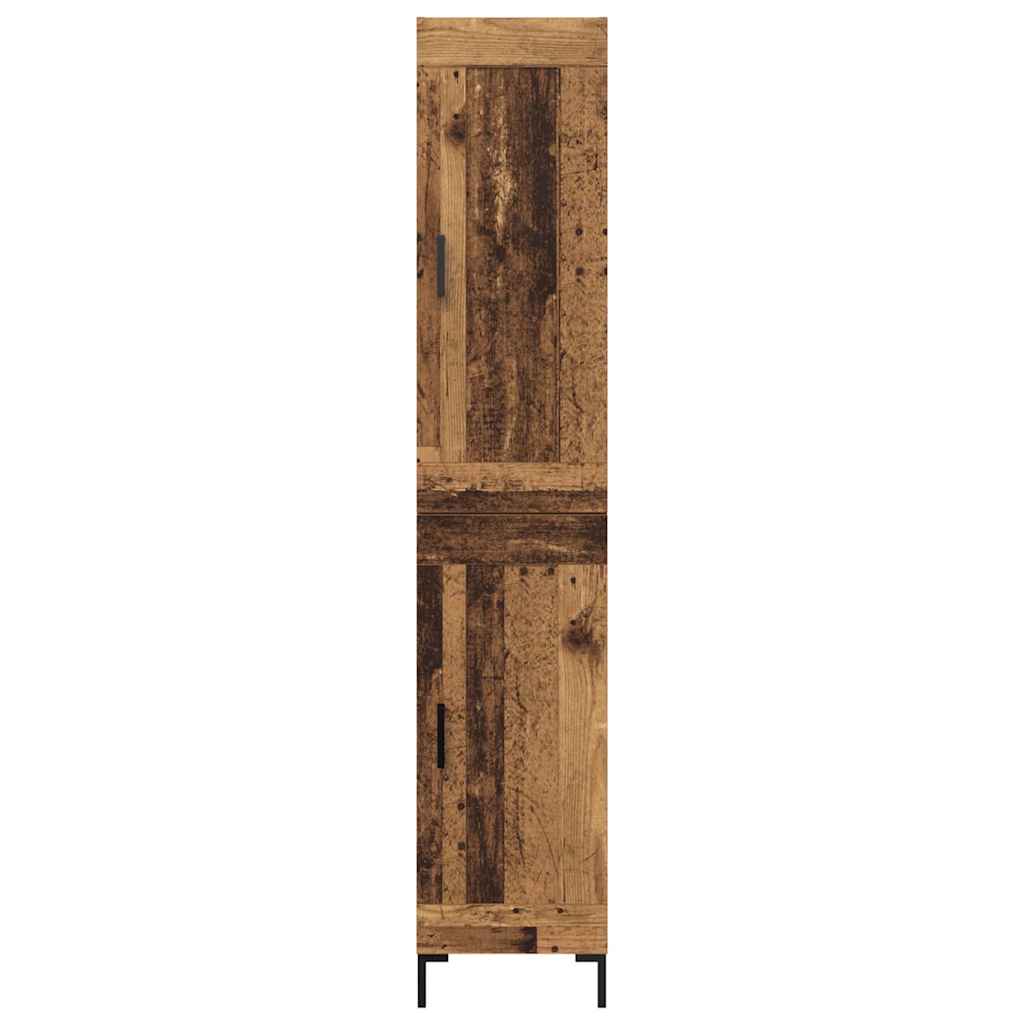 Highboard Old Wood 34.5 x 34 x 180 cm Engineered Wood