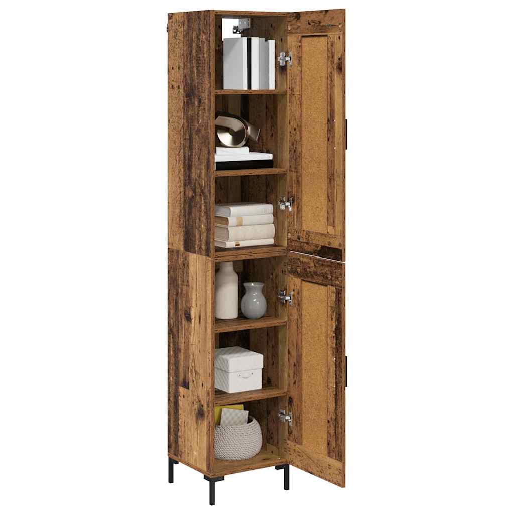 Highboard Old Wood 34.5 x 34 x 180 cm Engineered Wood