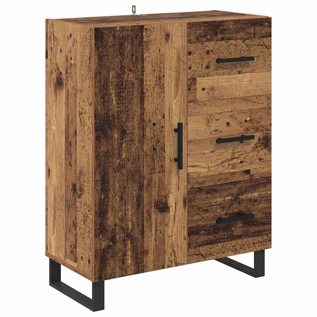 Highboard with Drawer 2 pcs Old Wood 69.5 x 34 x 180 cm