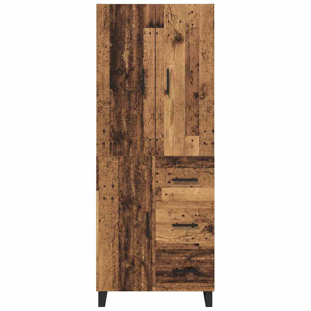 Highboard with Drawer 2 pcs Old Wood 69.5 x 34 x 180 cm