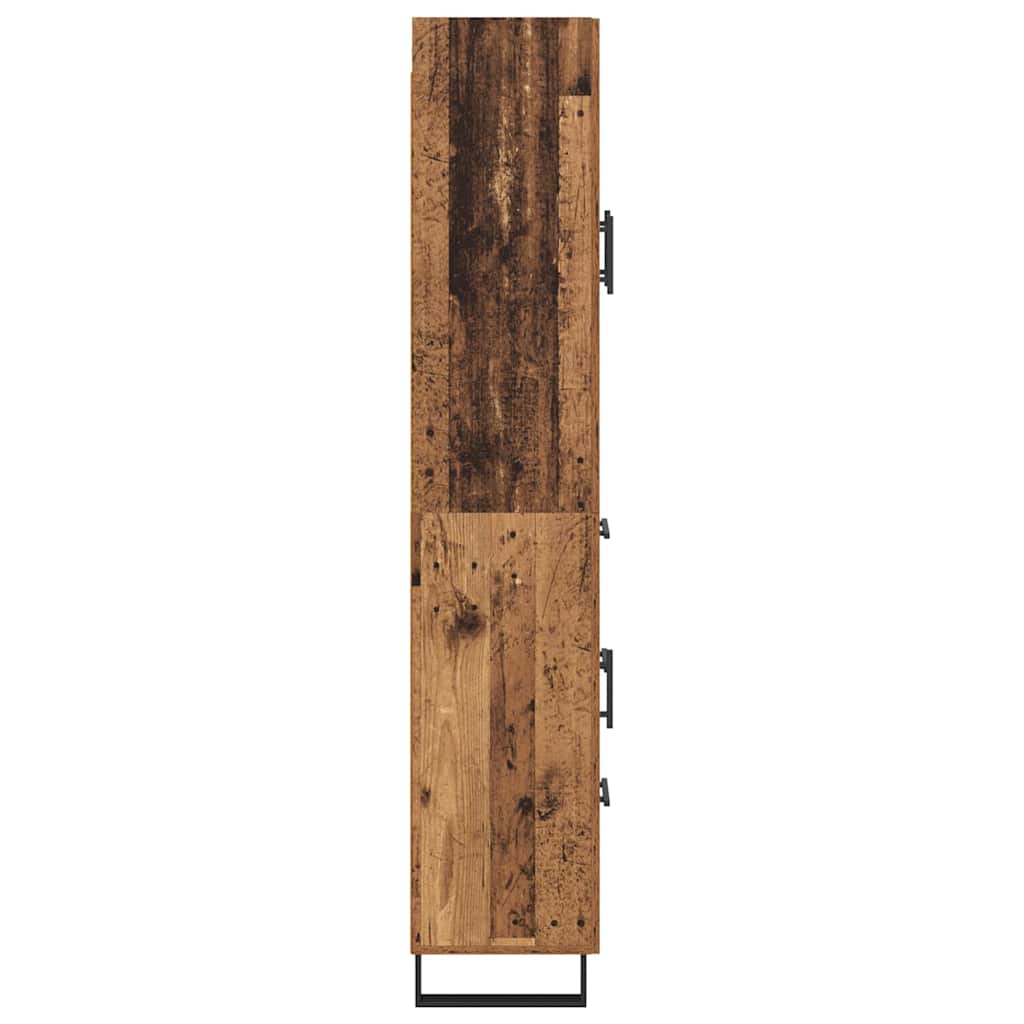 Highboard with Drawer 2 pcs Old Wood 69.5 x 34 x 180 cm