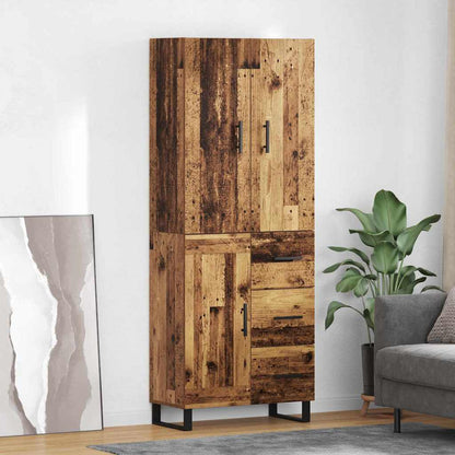Highboard with Drawer 2 pcs Old Wood 69.5 x 34 x 180 cm