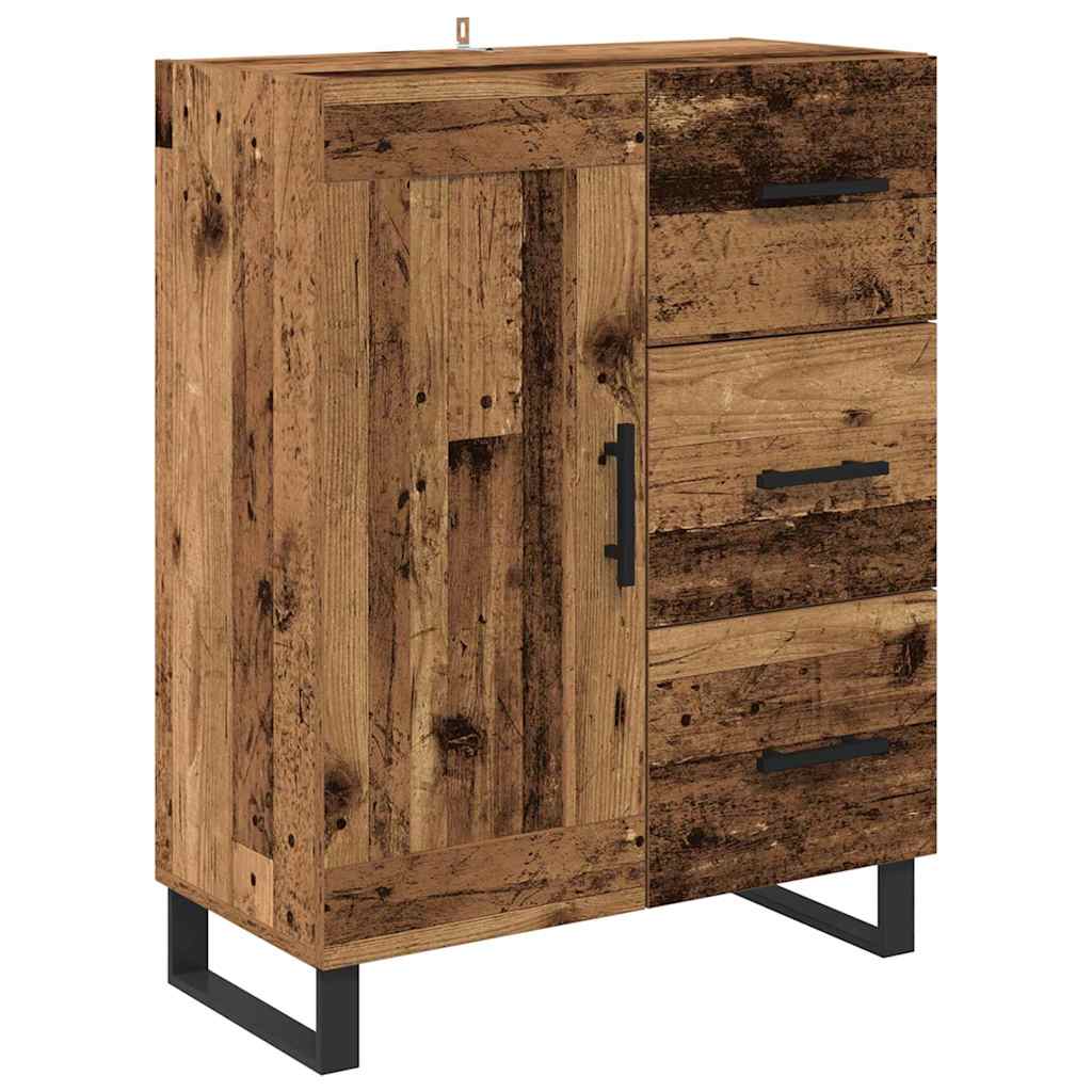 Highboard with Drawer 2 pcs Old Wood 69.5 x 34 x 180 cm