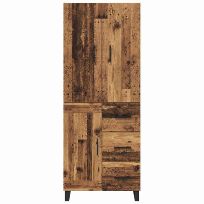 Highboard with Drawer 2 pcs Old Wood 69.5 x 34 x 180 cm
