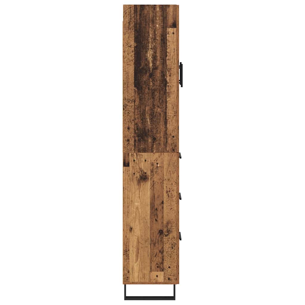 Highboard with Drawer 2 pcs Old Wood 69.5 x 34 x 180 cm