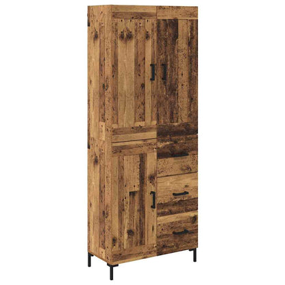 Highboard with Drawer 2 pcs Old Wood Engineered Wood