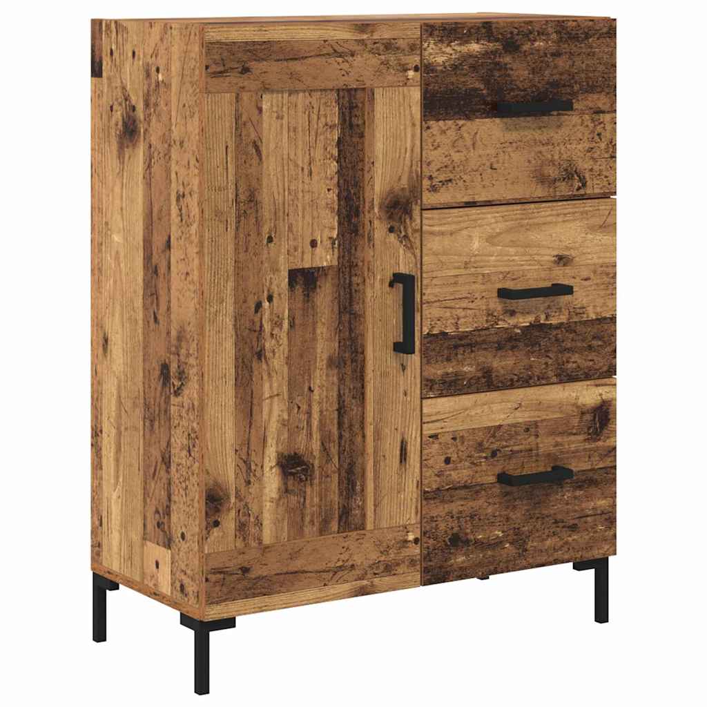 Highboard with Drawer 2 pcs Old Wood Engineered Wood