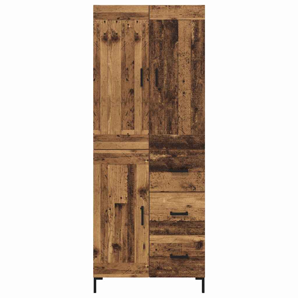 Highboard with Drawer 2 pcs Old Wood Engineered Wood