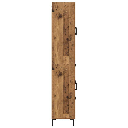 Highboard with Drawer 2 pcs Old Wood Engineered Wood