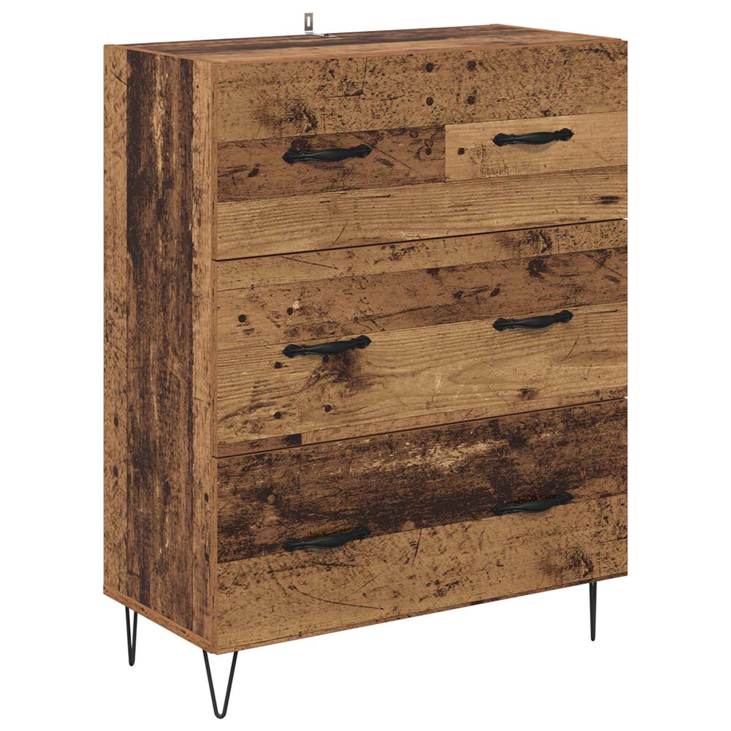 Highboard with Drawer 2 pcs Old Wood Engineered Wood