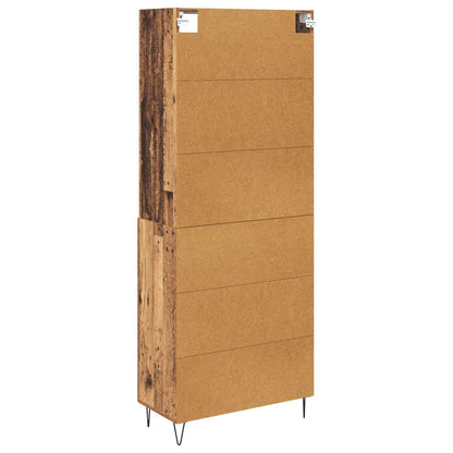 Highboard with Drawer 2 pcs Old Wood Engineered Wood