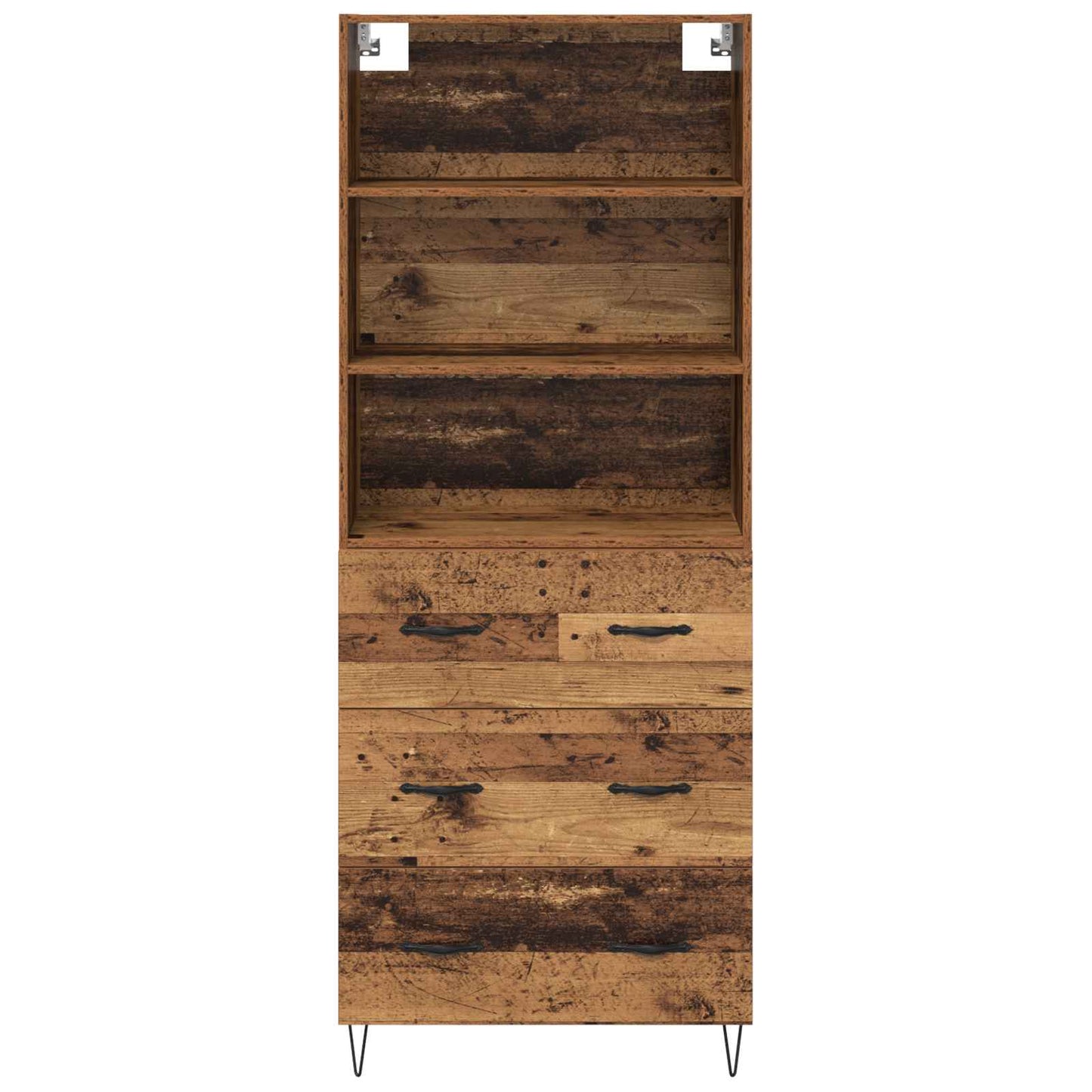Highboard with Drawer 2 pcs Old Wood Engineered Wood