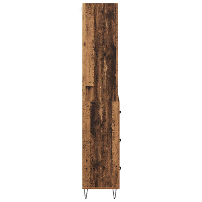 Highboard with Drawer 2 pcs Old Wood Engineered Wood