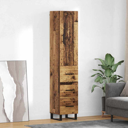 Highboard Old Wood 34.5 x 34 x 180 cm Engineered Wood