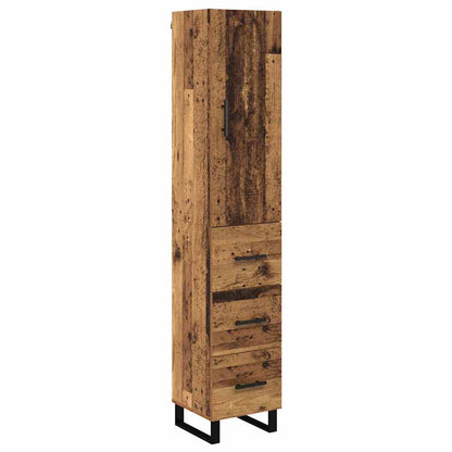 Highboard Old Wood 34.5 x 34 x 180 cm Engineered Wood
