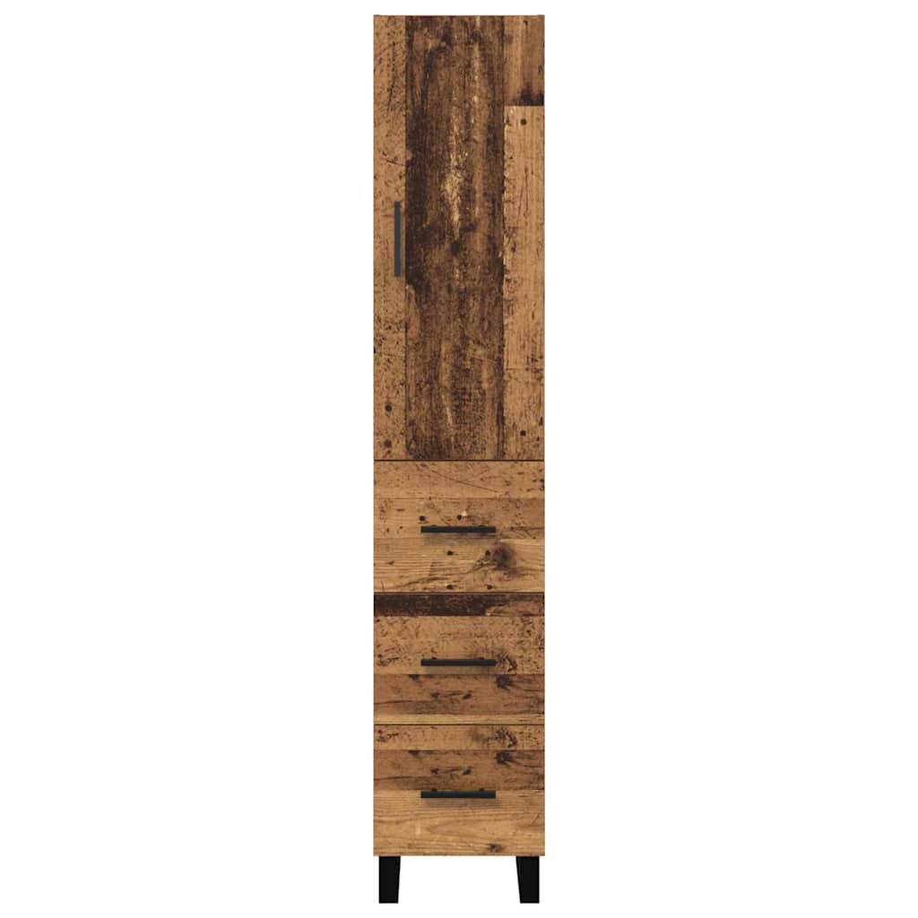 Highboard Old Wood 34.5 x 34 x 180 cm Engineered Wood