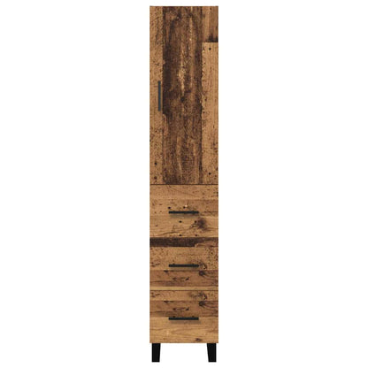 Highboard Old Wood 34.5 x 34 x 180 cm Engineered Wood