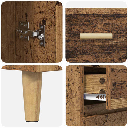 Highboard Old Wood 69.5 x 32.5 x 180 cm Engineered Wood