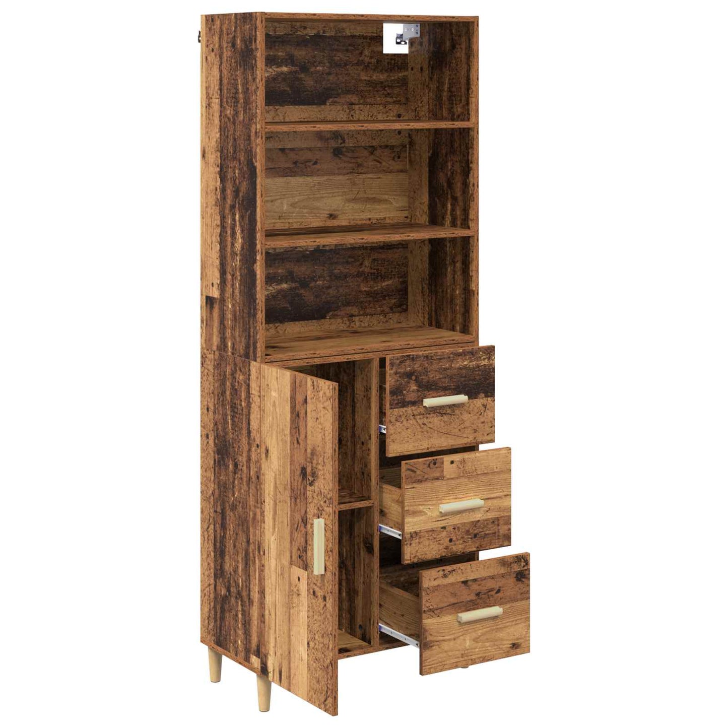 Highboard Old Wood 69.5 x 32.5 x 180 cm Engineered Wood