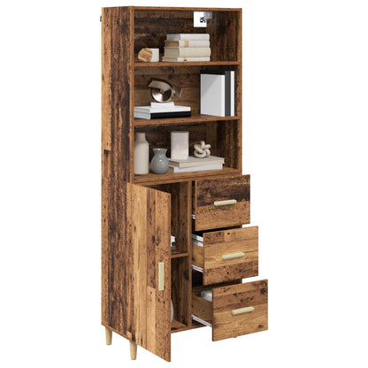Highboard Old Wood 69.5 x 32.5 x 180 cm Engineered Wood