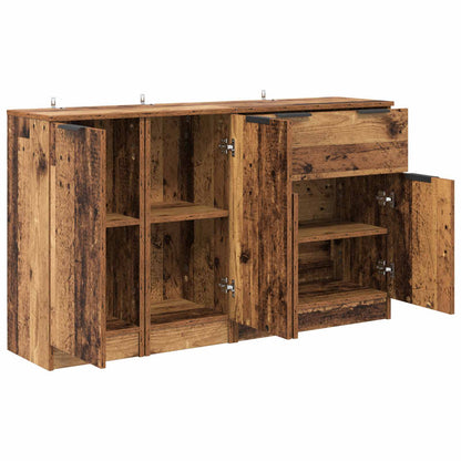 Sideboard with Drawer 3 pcs Old Wood Engineered Wood