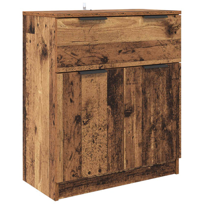 Sideboard with Drawer 3 pcs Old Wood Engineered Wood