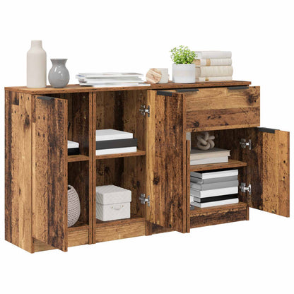 Sideboard with Drawer 3 pcs Old Wood Engineered Wood
