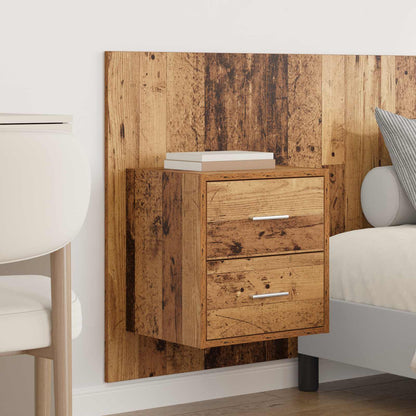 Headboard with Cabinet 3 pcs Old Wood Engineered Wood