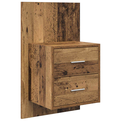 Headboard with Cabinet 3 pcs Old Wood Engineered Wood