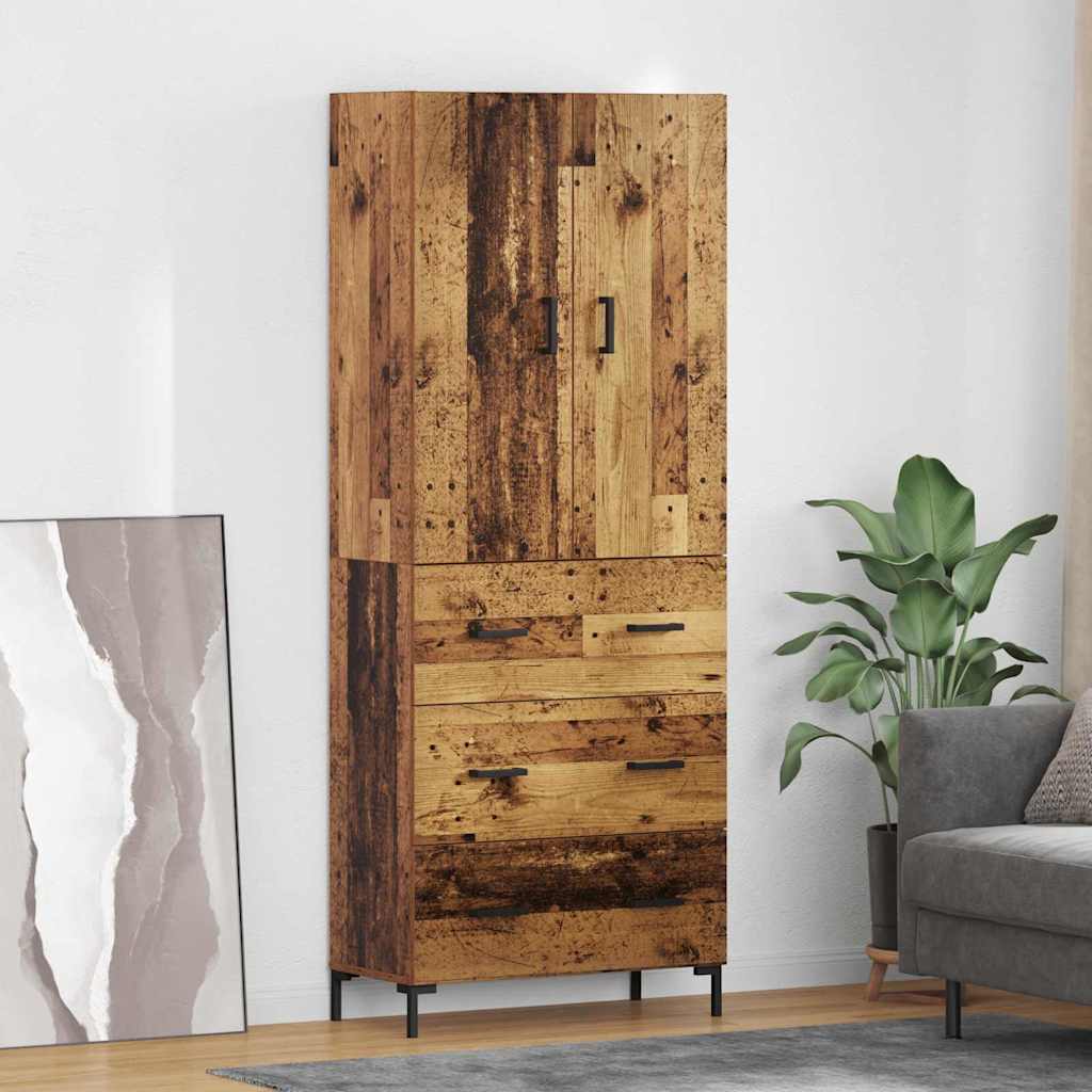 Highboard Old Wood 69.5 x 34 x 180 cm Engineered Wood