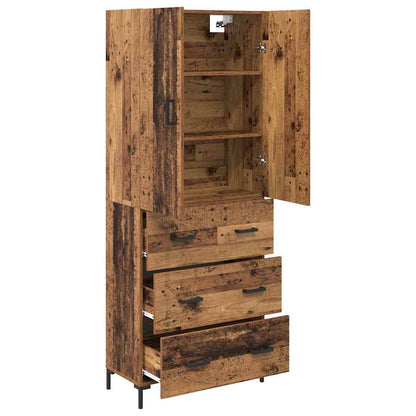 Highboard Old Wood 69.5 x 34 x 180 cm Engineered Wood