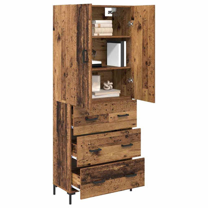 Highboard Old Wood 69.5 x 34 x 180 cm Engineered Wood