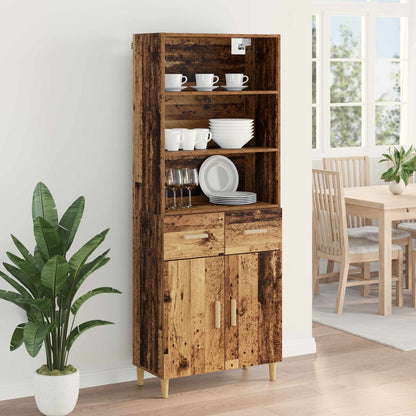Highboard Old Wood 69.5 x 32.5 x 180 cm Engineered Wood