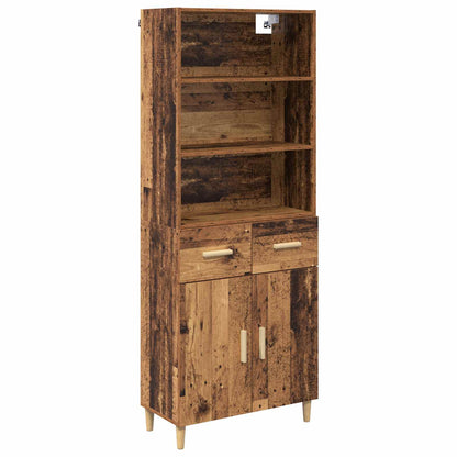 Highboard Old Wood 69.5 x 32.5 x 180 cm Engineered Wood
