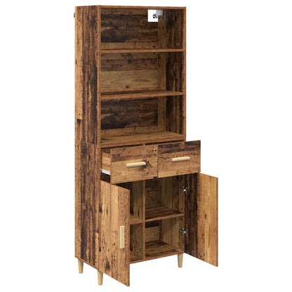 Highboard Old Wood 69.5 x 32.5 x 180 cm Engineered Wood