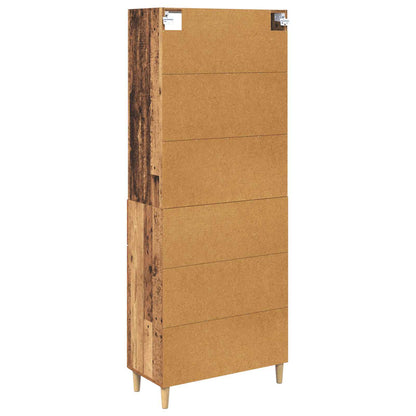 Highboard Old Wood 69.5 x 32.5 x 180 cm Engineered Wood