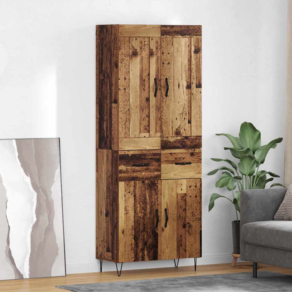 Highboard Old Wood 69.5 x 34 x 180 cm Engineered Wood