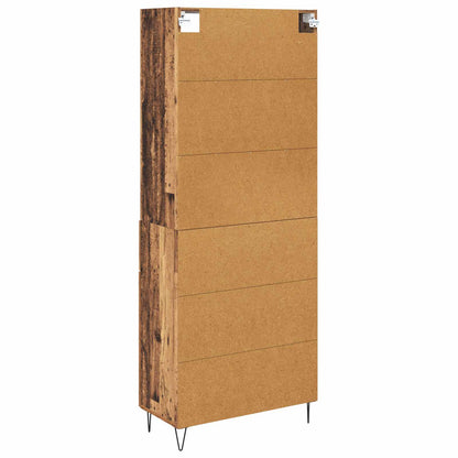 Highboard with Drawer 2 pcs Old Wood Engineered Wood