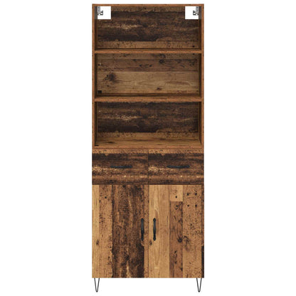 Highboard with Drawer 2 pcs Old Wood Engineered Wood