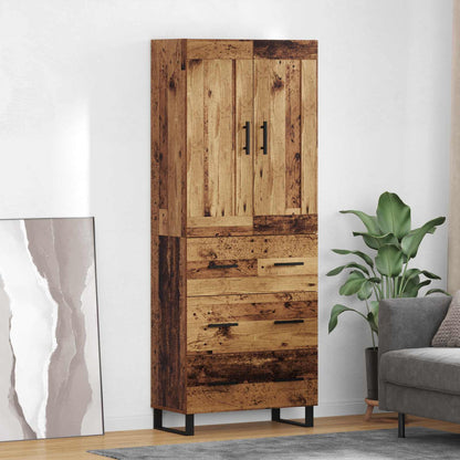 Highboard Old Wood 69.5 x 34 x 180 cm Engineered Wood