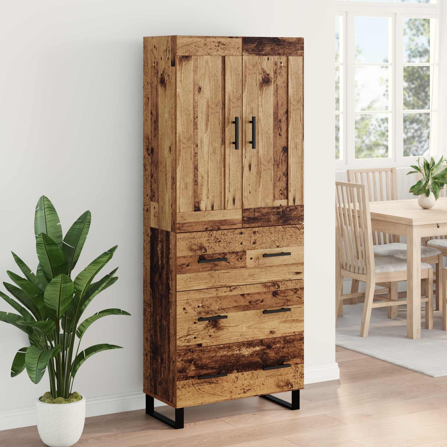 Highboard Old Wood 69.5 x 34 x 180 cm Engineered Wood