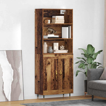 Highboard Old Wood 69.5 x 34 x 180 cm Engineered Wood