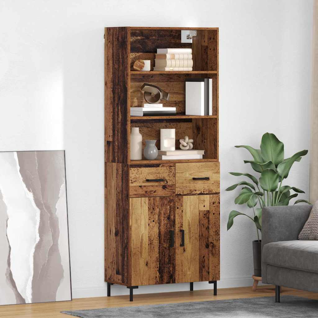 Highboard Old Wood 69.5 x 34 x 180 cm Engineered Wood