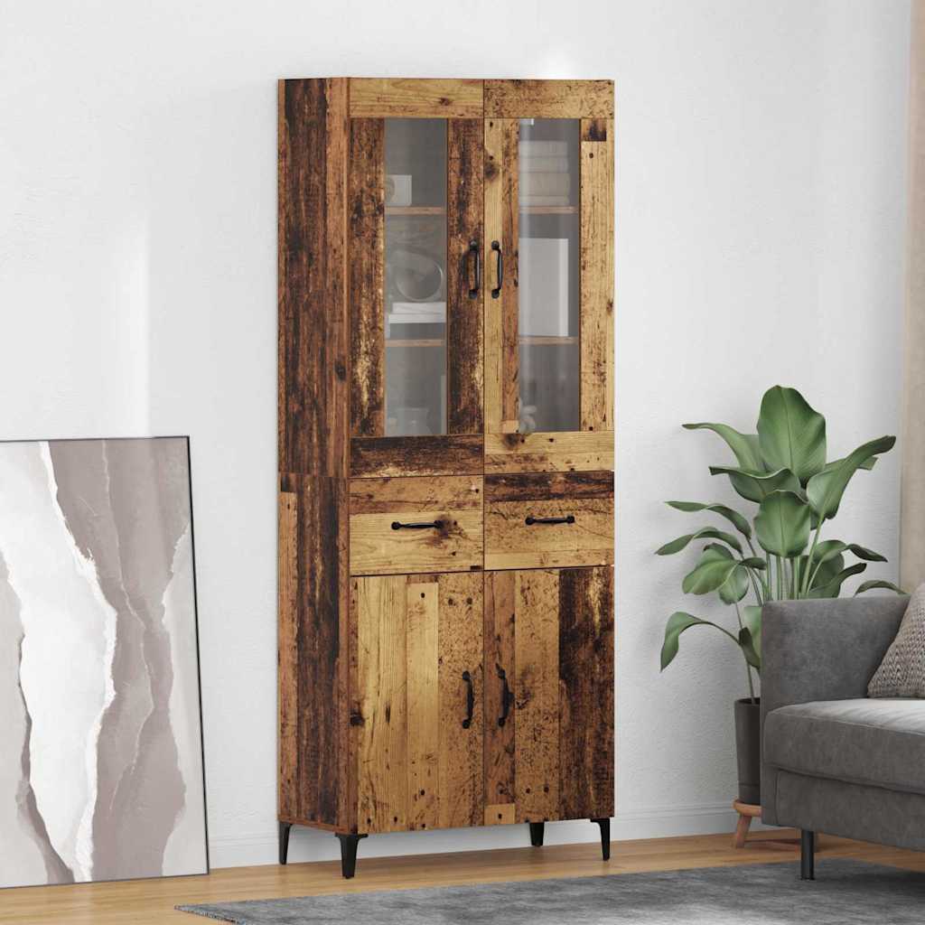 Highboard Old Wood 69.5 x 34 x 180 cm Engineered Wood