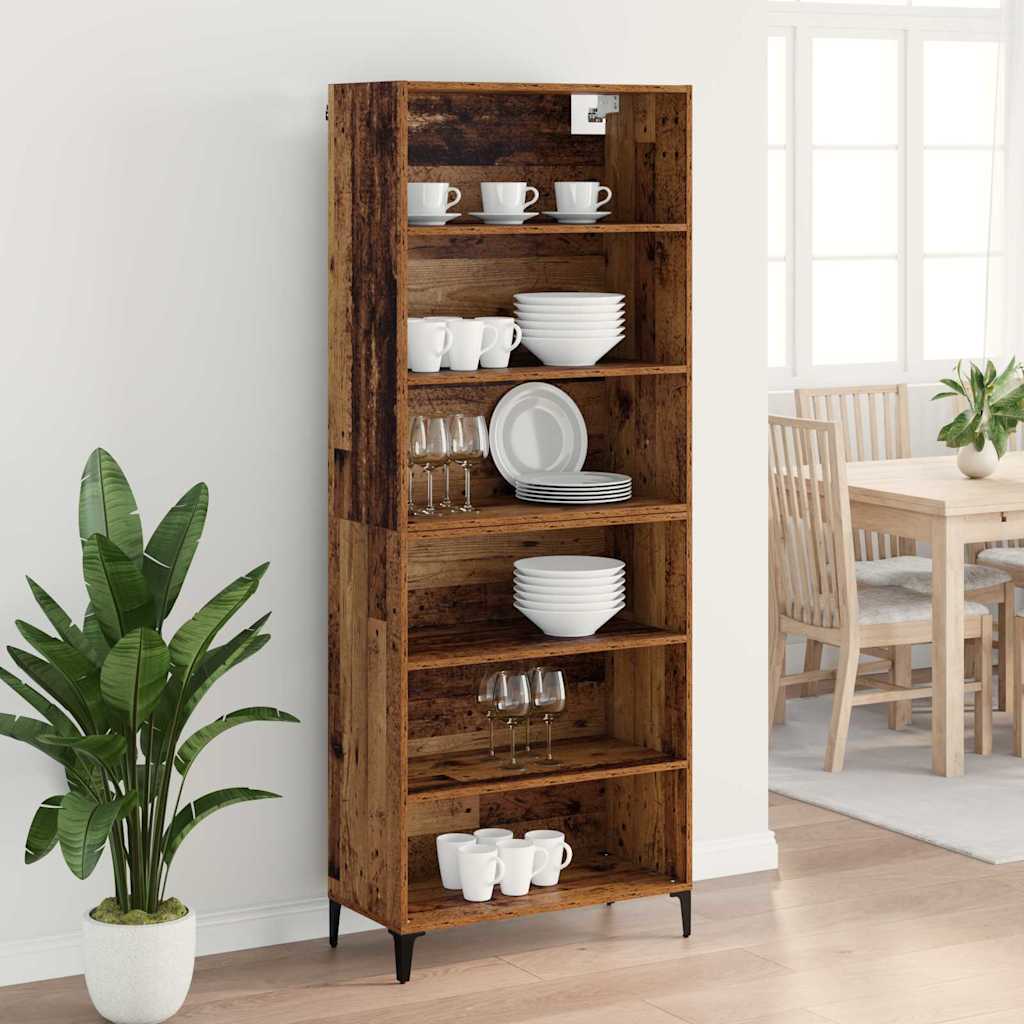 Highboard Old Wood 69.5 x 34 x 180 cm Engineered Wood