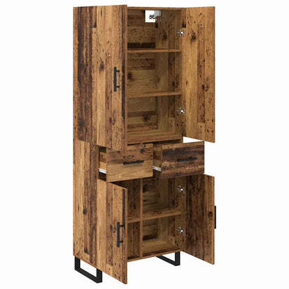 Highboard with Drawer 2 pcs Old Wood 69.5 x 34 x 180 cm