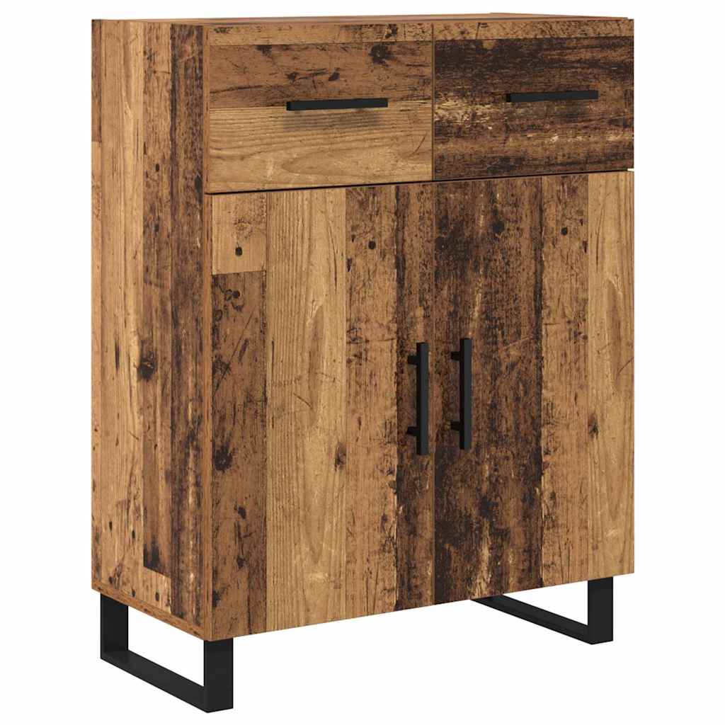 Highboard with Drawer 2 pcs Old Wood 69.5 x 34 x 180 cm