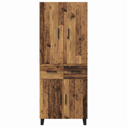 Highboard with Drawer 2 pcs Old Wood 69.5 x 34 x 180 cm