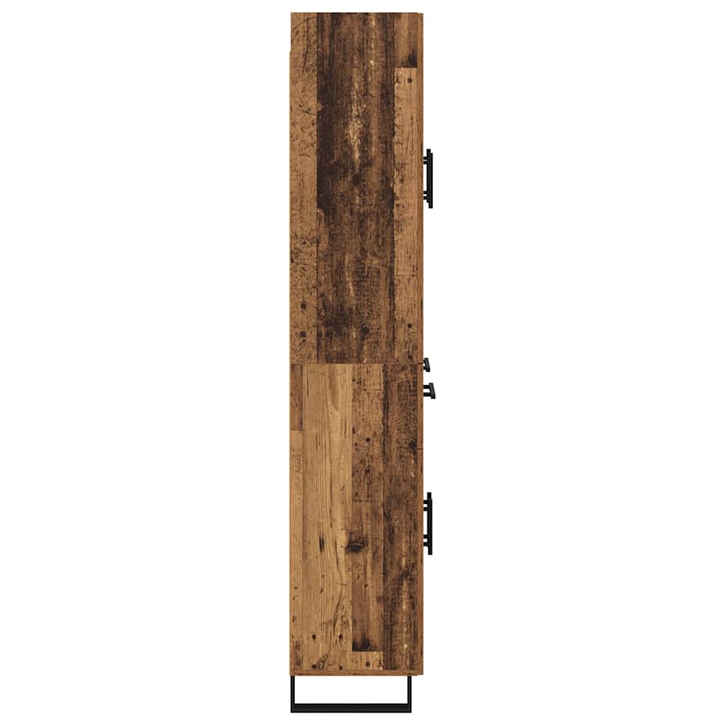 Highboard with Drawer 2 pcs Old Wood 69.5 x 34 x 180 cm