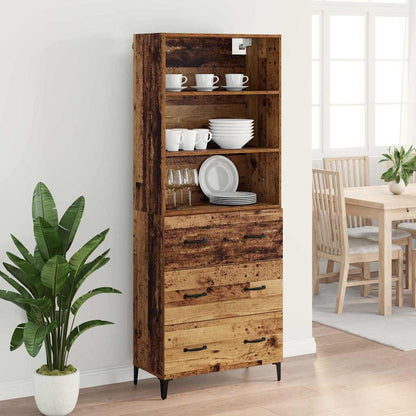 Highboard Old Wood 69.5 x 34 x 180 cm Engineered Wood